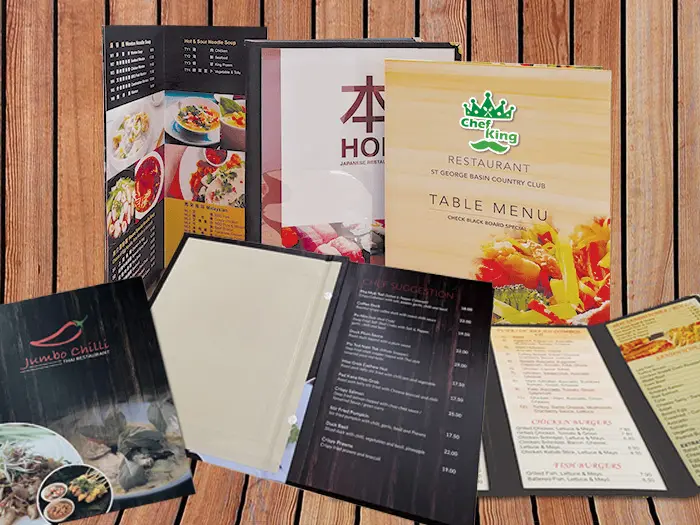 Custom Restaurant Menu Design N Printing Sydney