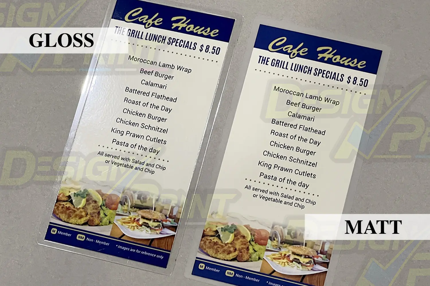 Laminating Pouches Restaurant Menus